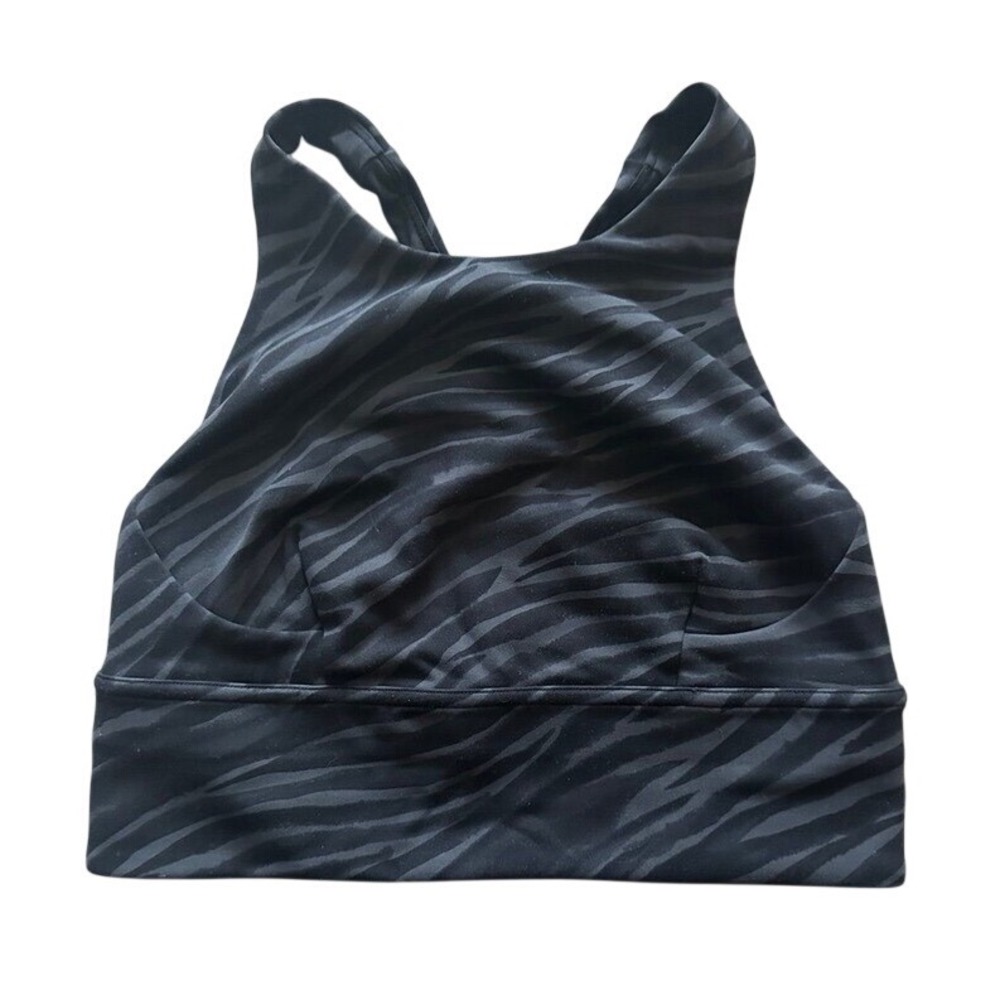 Lululemon Wunder Train Long-Line Bra C/D Cup *Le‎ Tigre Camo Deep Coal Size 6